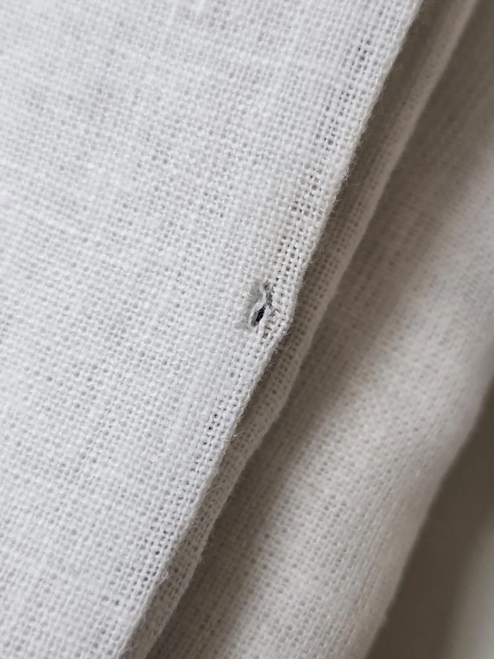 QUINCE Set Of 2 48x96 European Linen True Blackout Curtains White 9629